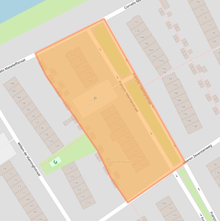 Kaart van postcodegebied 1335RD.