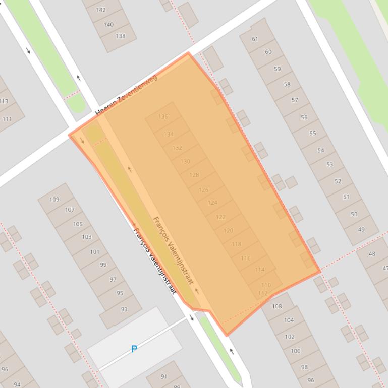 Kaart van postcodegebied 1335RJ.