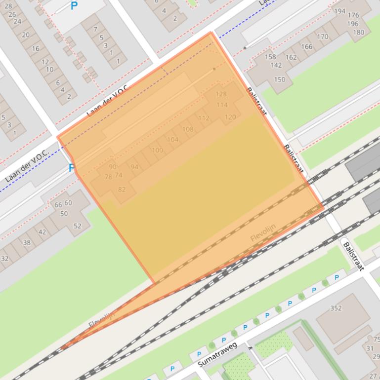 Kaart van postcodegebied 1335RT.