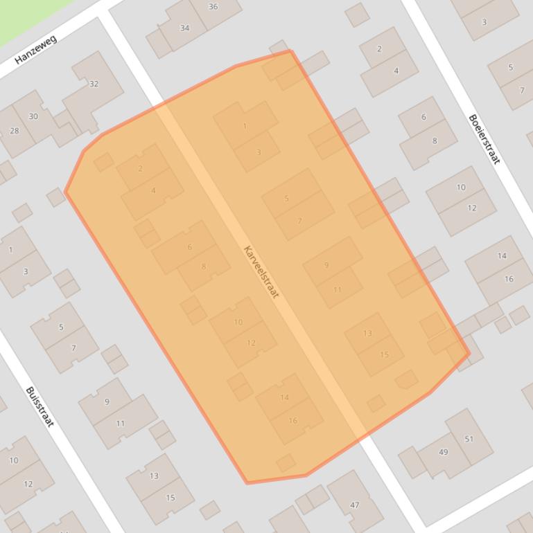 Kaart van postcodegebied 1335SN.