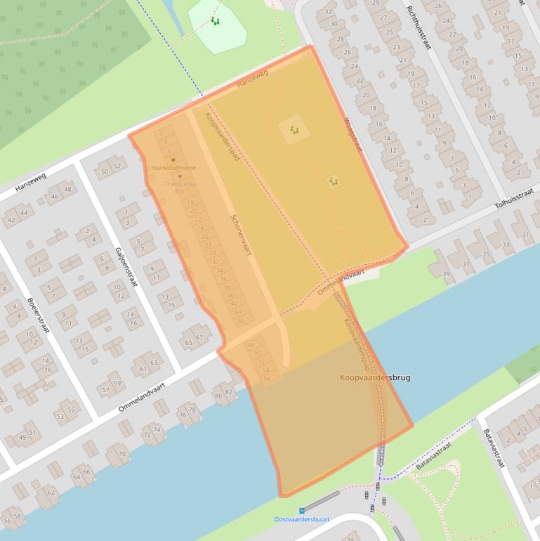 Kaart van postcodegebied 1335ST.