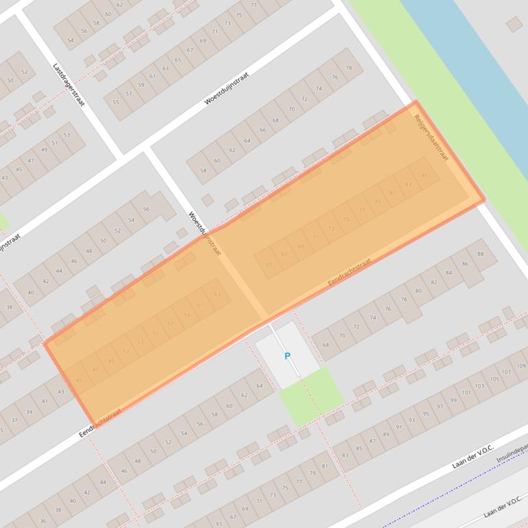 Kaart van postcodegebied 1335TM.