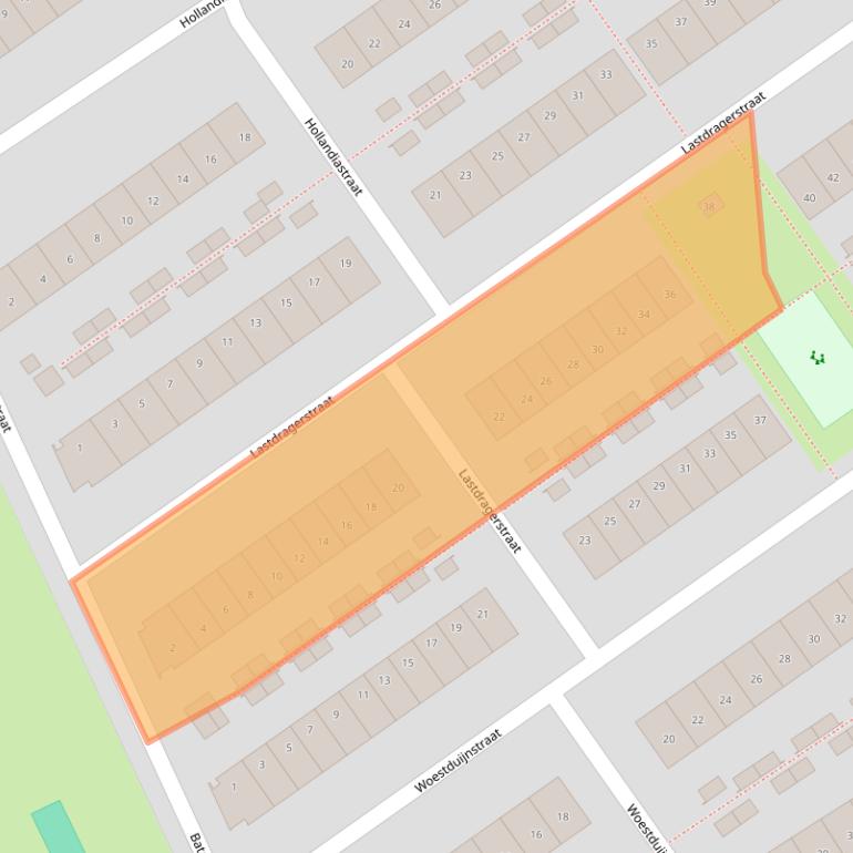 Kaart van postcodegebied 1335VC.