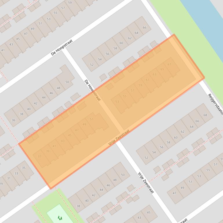 Kaart van postcodegebied 1335VS.