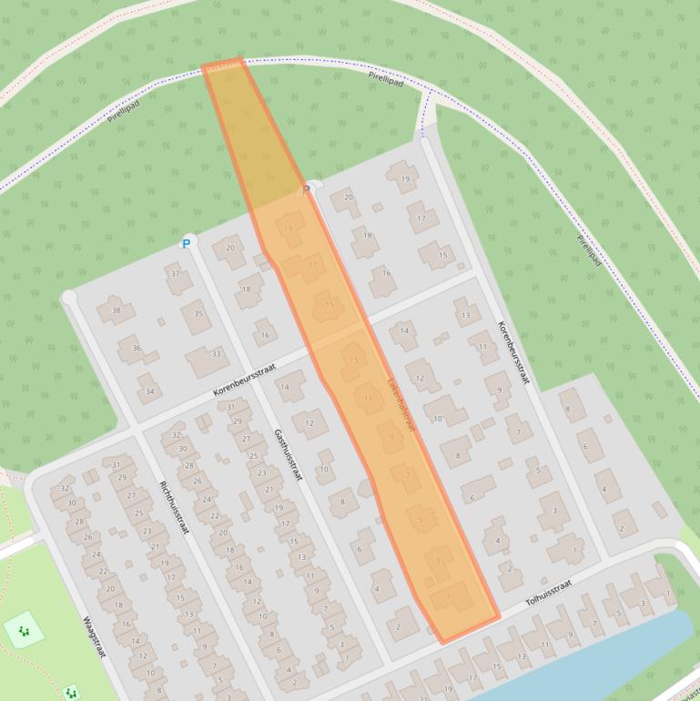 Kaart van postcodegebied 1335XJ.