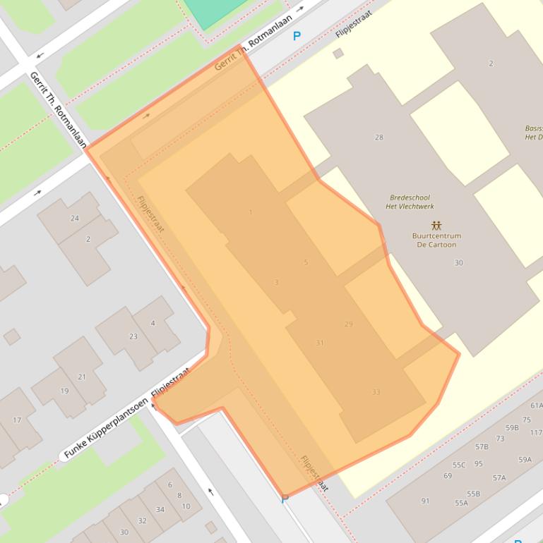 Kaart van postcodegebied 1336BC.