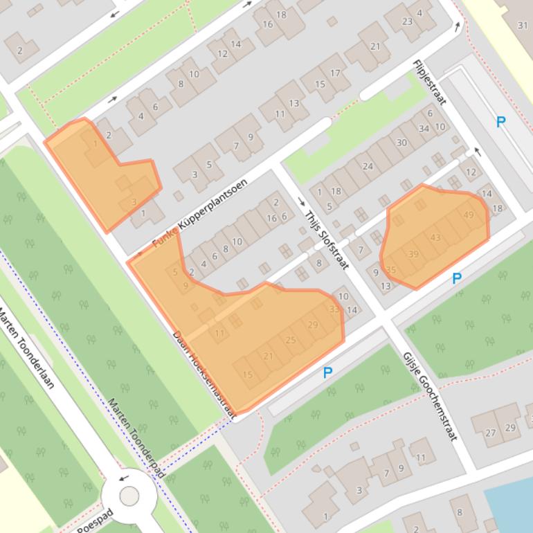 Kaart van postcodegebied 1336BH.