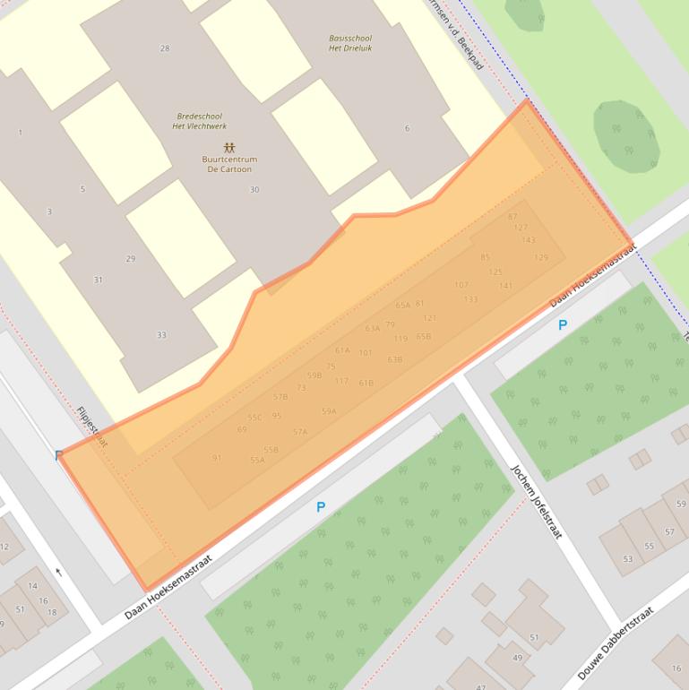 Kaart van postcodegebied 1336BJ.