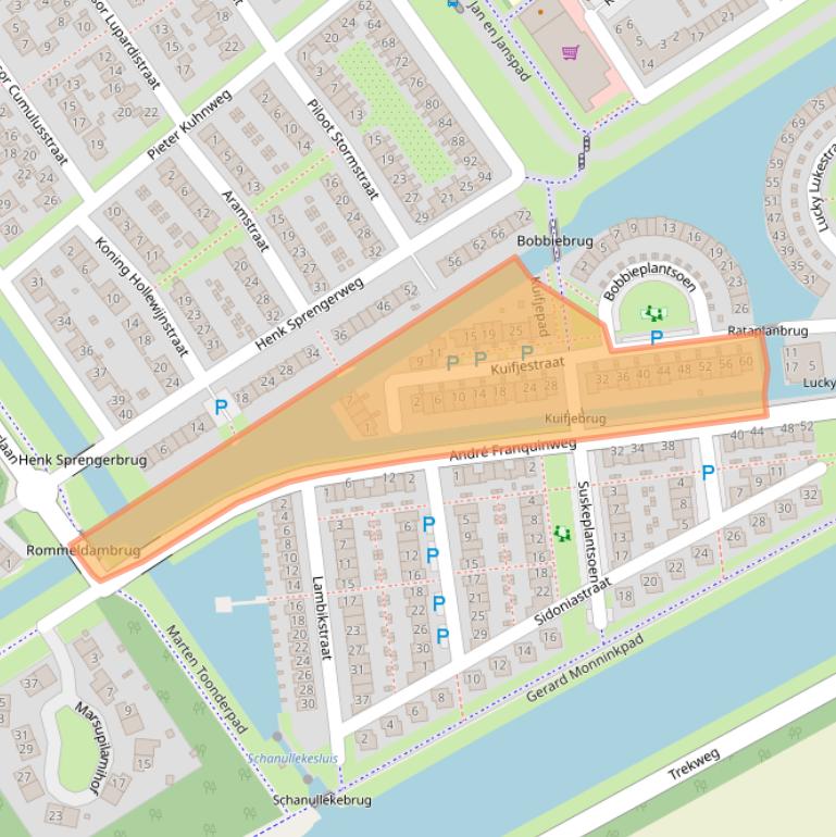 Kaart van postcodegebied 1336MH.