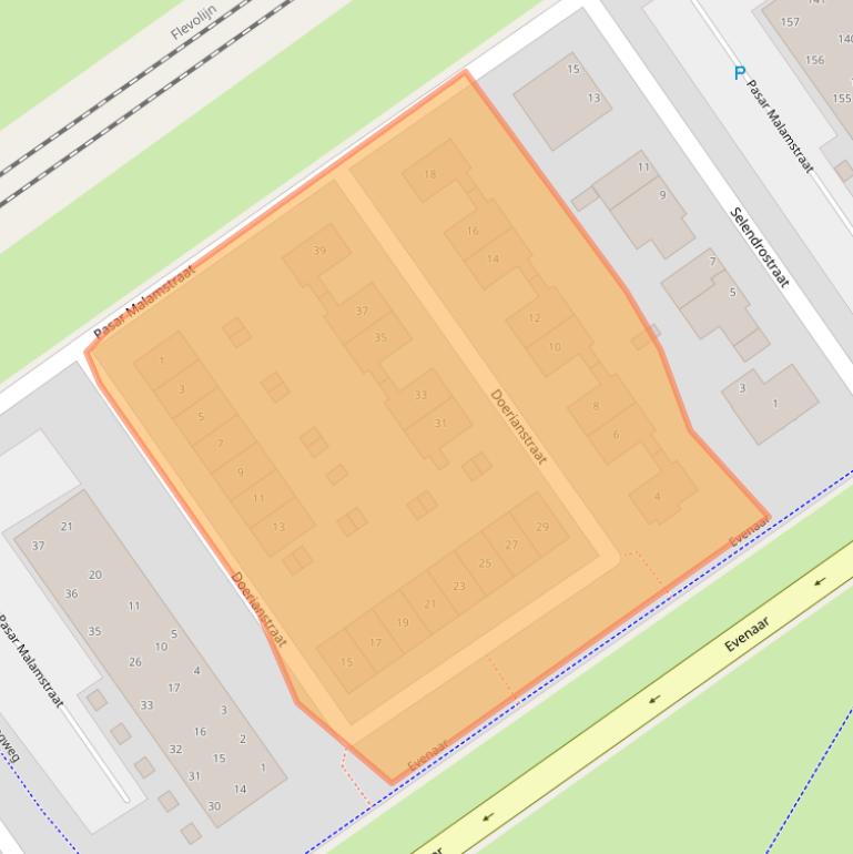 Kaart van postcodegebied 1336NP.