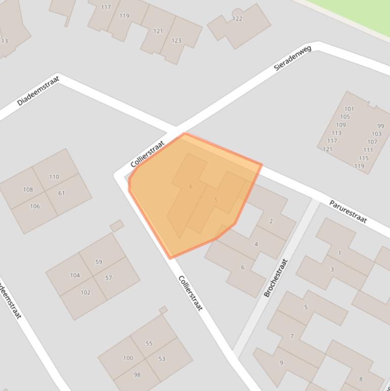 Kaart van postcodegebied 1336TP.