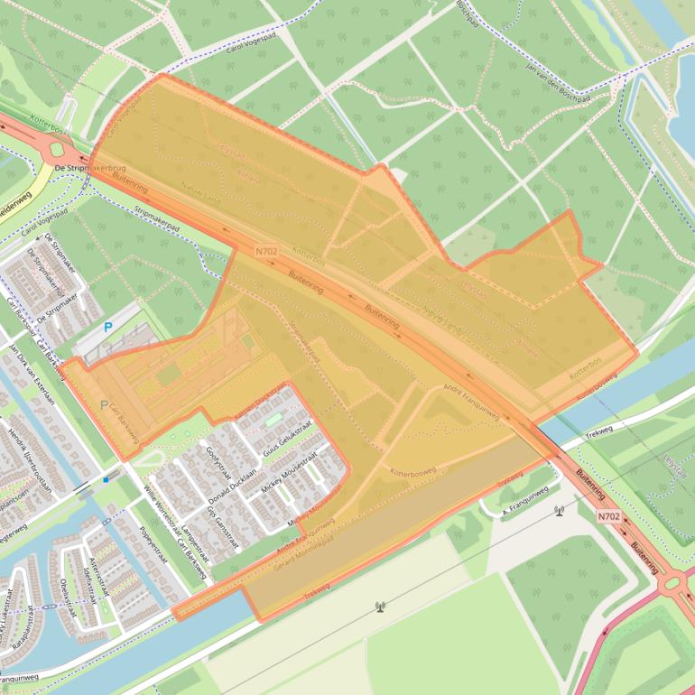 Kaart van postcodegebied 1336ZL.