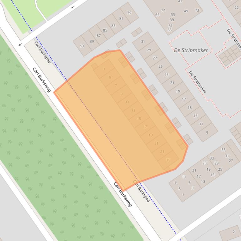 Kaart van postcodegebied 1336ZN.