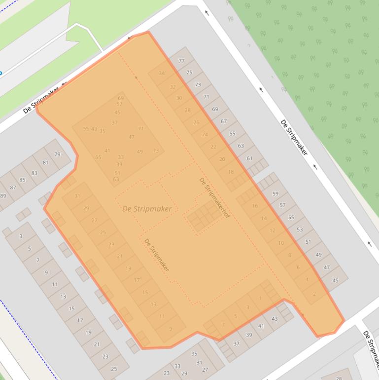 Kaart van postcodegebied 1336ZP.