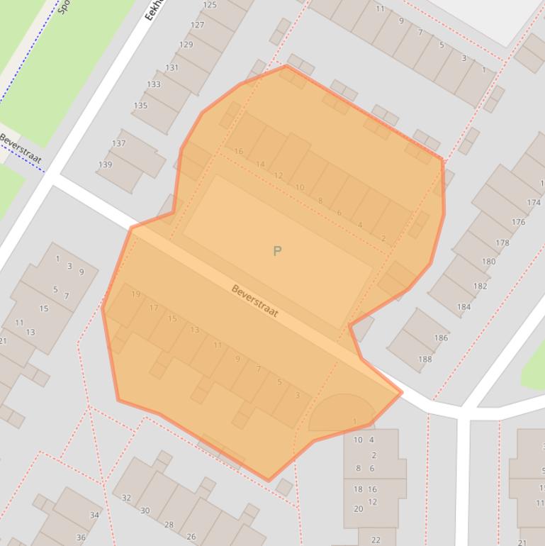 Kaart van postcodegebied 1338AP.