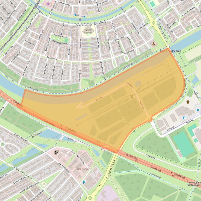Kaart van postcodegebied 1338GB.