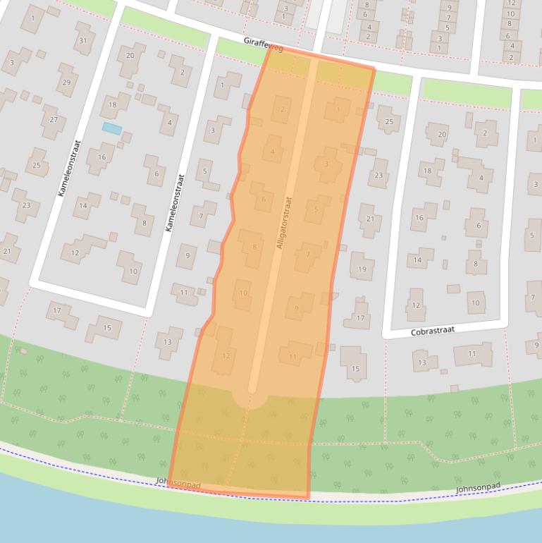 Kaart van postcodegebied 1338HJ.