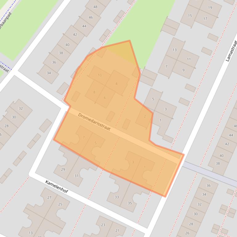 Kaart van postcodegebied 1338HS.