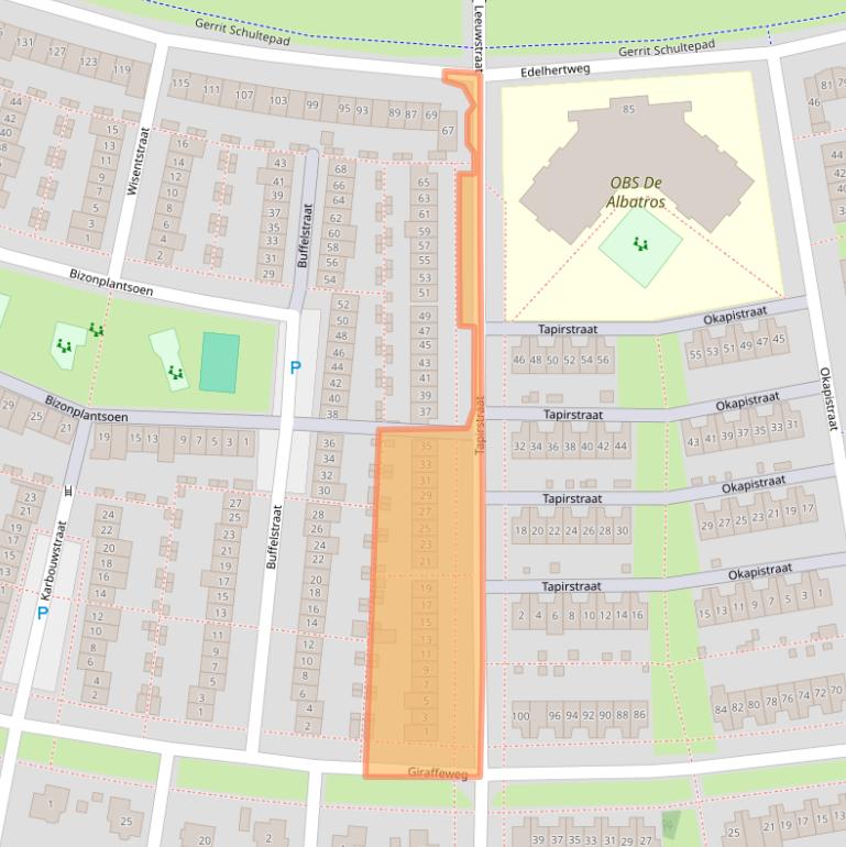 Kaart van postcodegebied 1338JL.