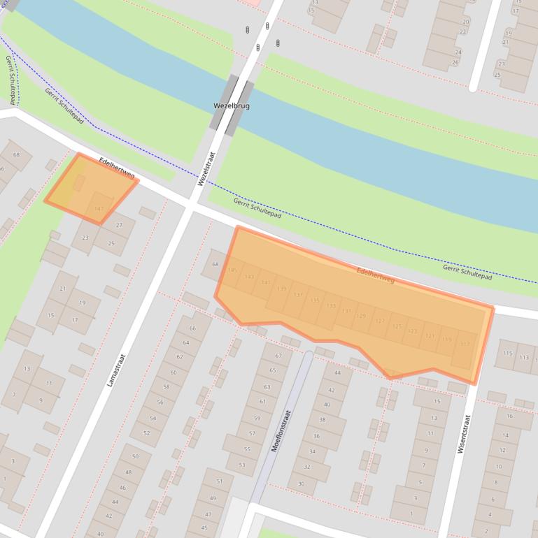 Kaart van postcodegebied 1338JS.