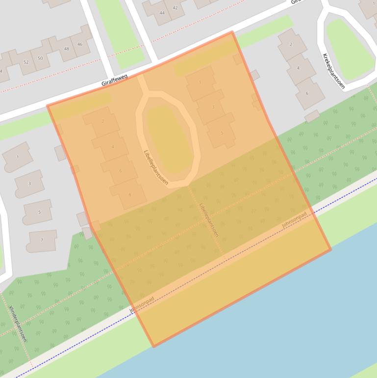 Kaart van postcodegebied 1338KV.