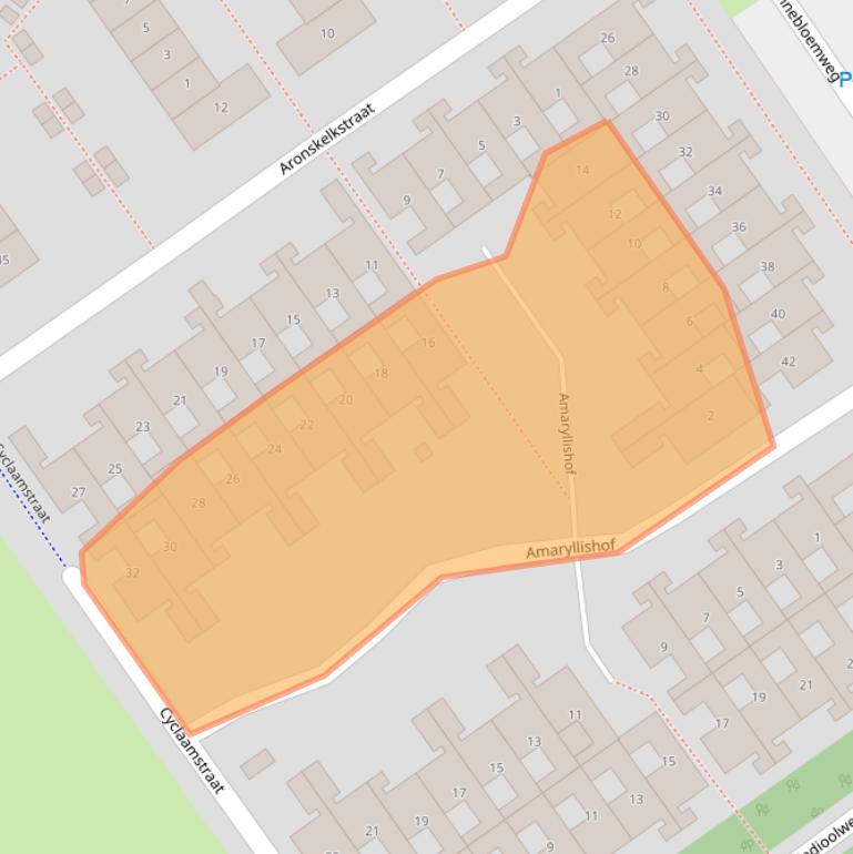 Kaart van postcodegebied 1338LJ.