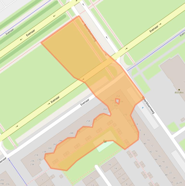 Kaart van postcodegebied 1338NW.