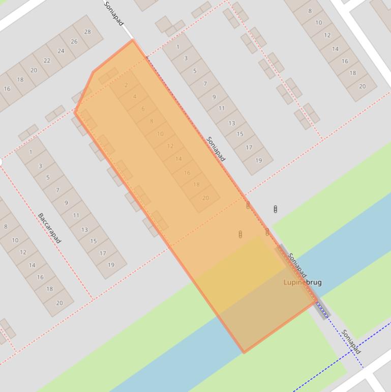 Kaart van postcodegebied 1338PD.