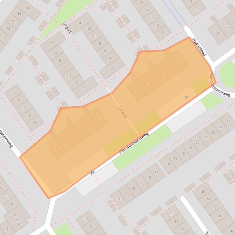 Kaart van postcodegebied 1338PT.