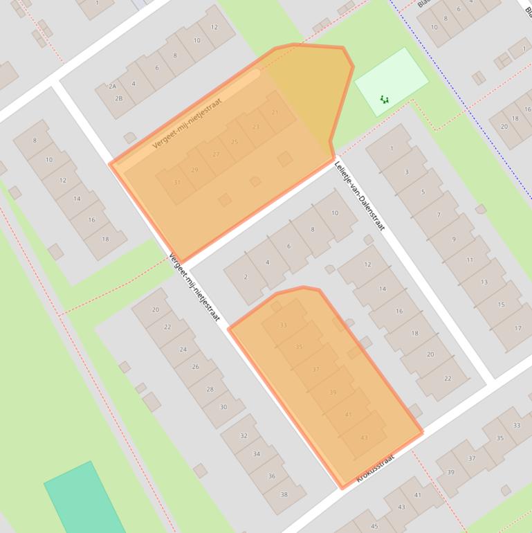 Kaart van postcodegebied 1338SC.