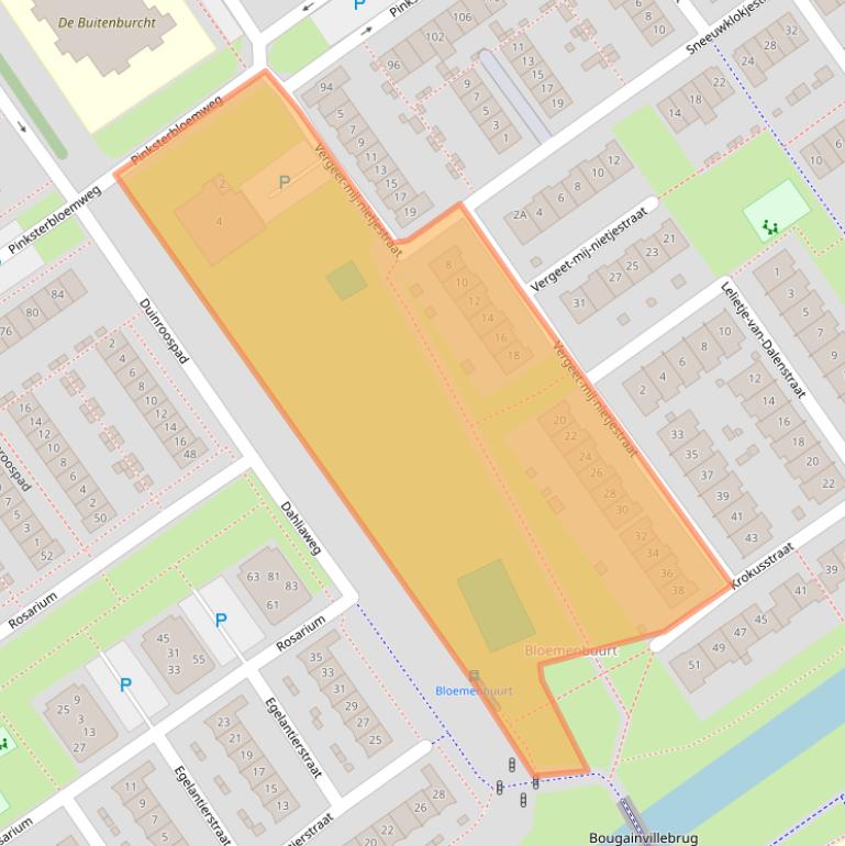 Kaart van postcodegebied 1338SE.