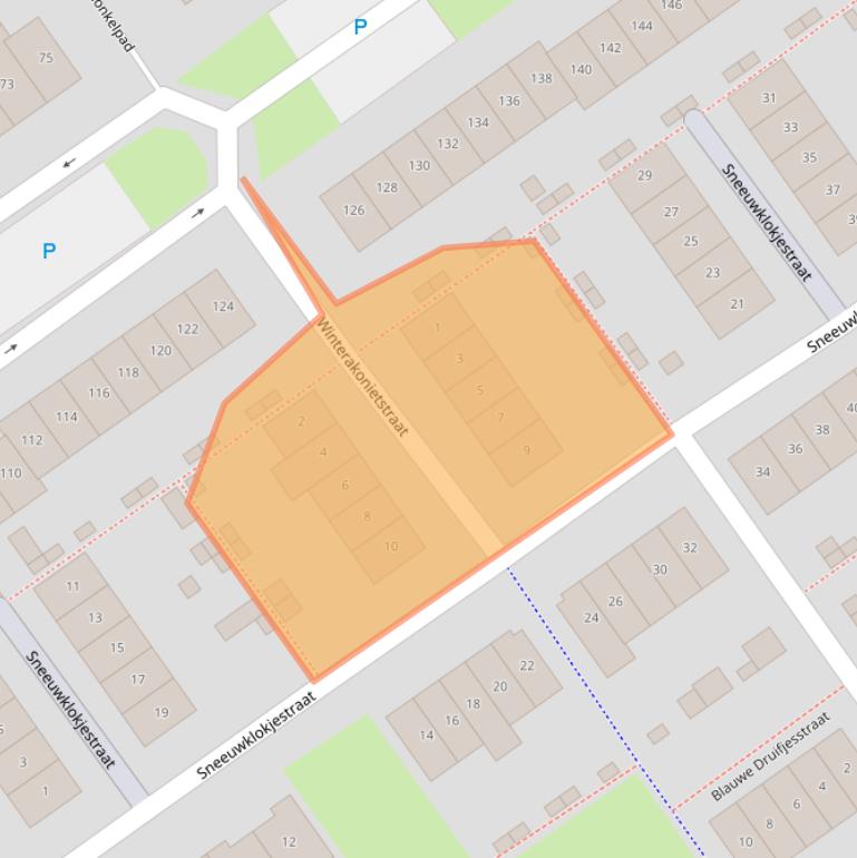 Kaart van postcodegebied 1338SL.