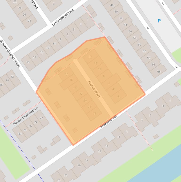 Kaart van postcodegebied 1338TC.