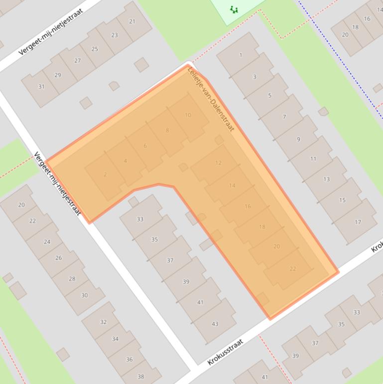 Kaart van postcodegebied 1338TE.