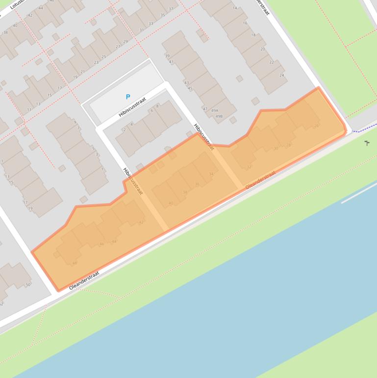 Kaart van postcodegebied 1338WN.