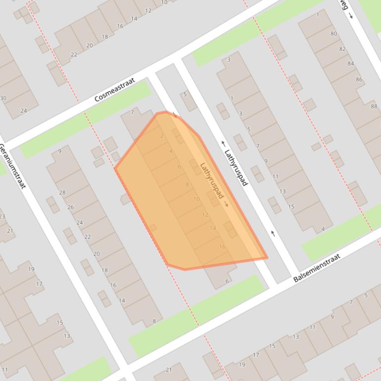 Kaart van postcodegebied 1338XL.