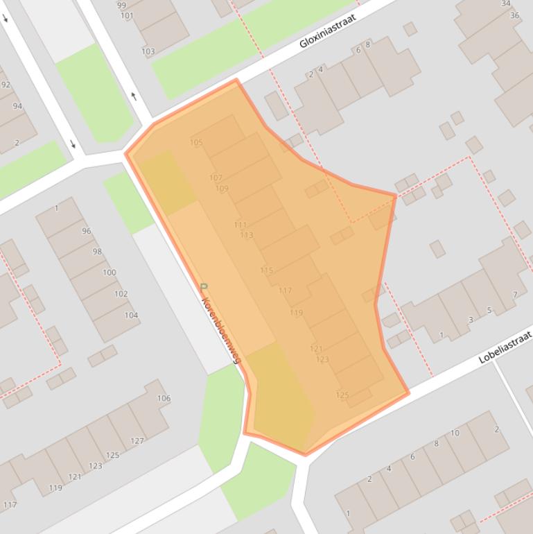 Kaart van postcodegebied 1338XV.