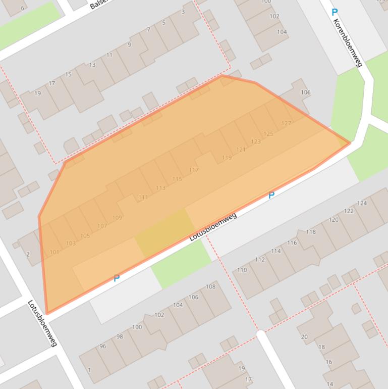 Kaart van postcodegebied 1338ZC.