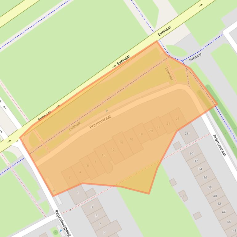 Kaart van postcodegebied 1339AB.