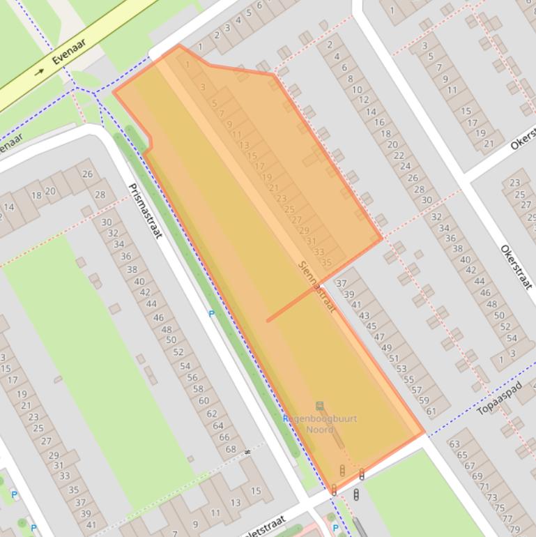 Kaart van postcodegebied 1339AP.