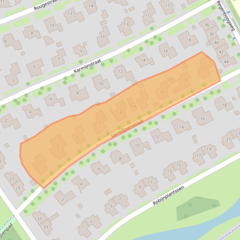 Kaart van postcodegebied 1339BC.