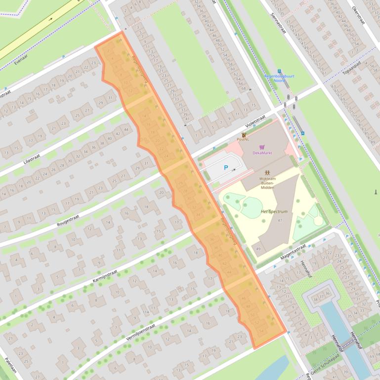 Kaart van postcodegebied 1339BE.