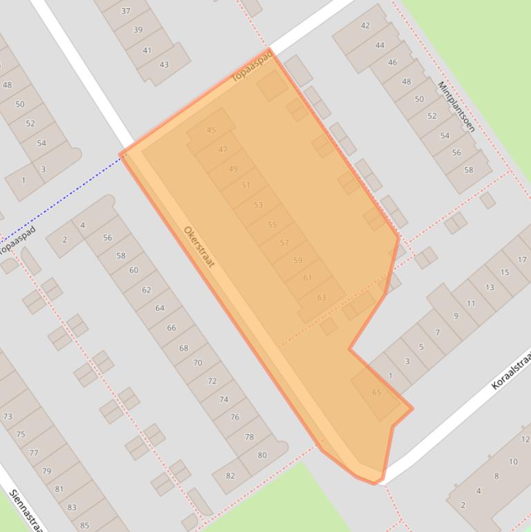 Kaart van postcodegebied 1339BW.