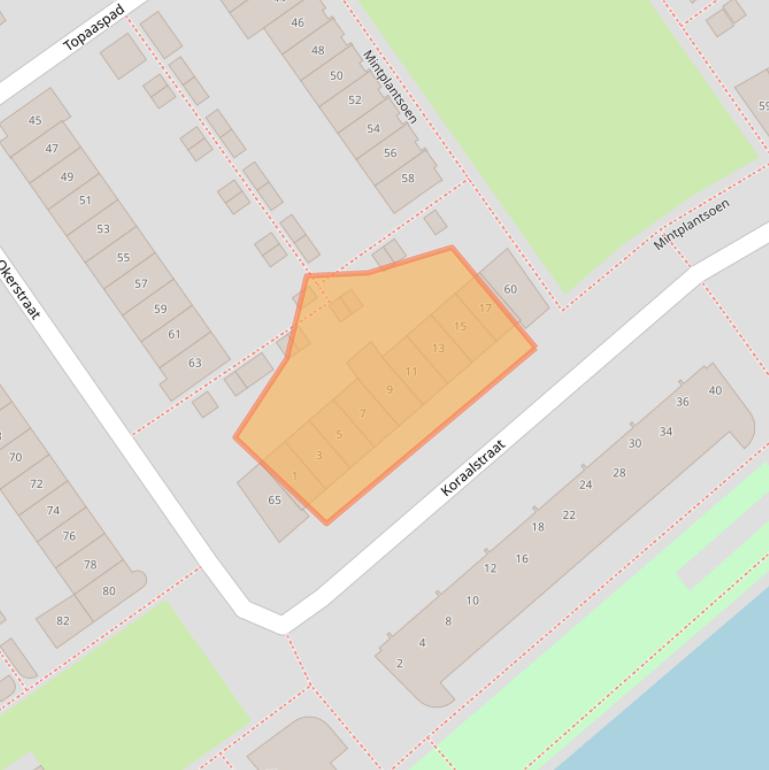 Kaart van postcodegebied 1339BX.