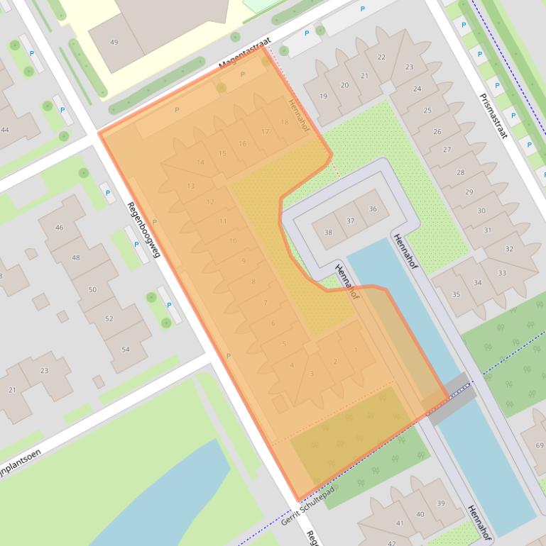 Kaart van postcodegebied 1339EB.