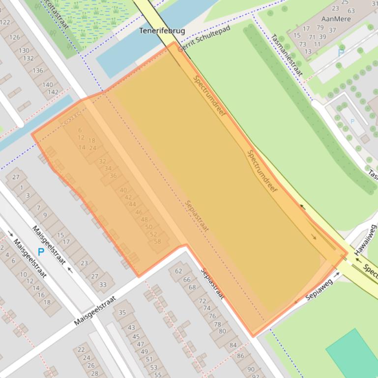 Kaart van postcodegebied 1339ER.