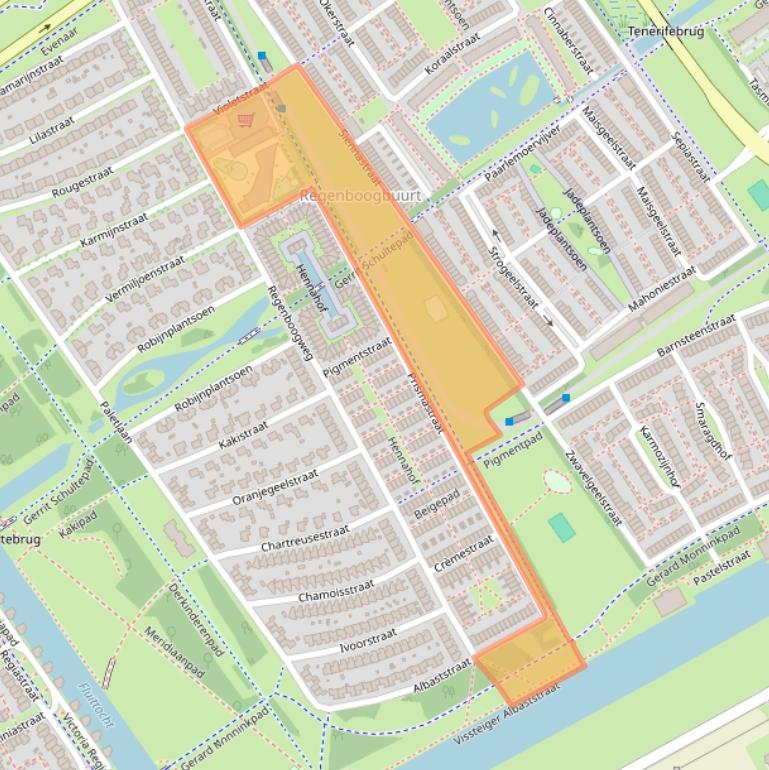 Kaart van postcodegebied 1339ET.
