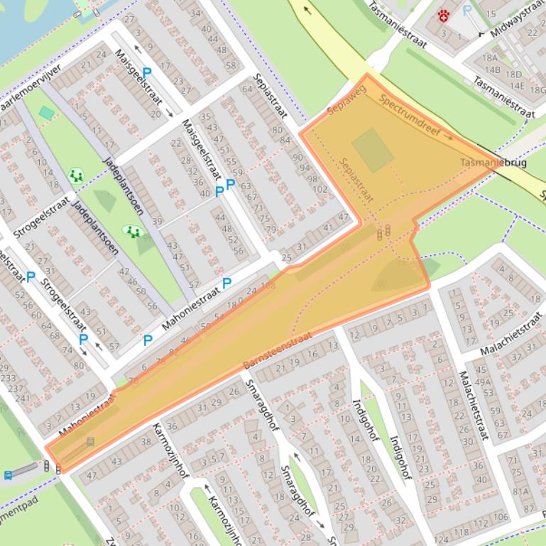 Kaart van postcodegebied 1339EX.