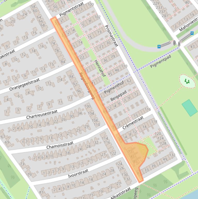 Kaart van postcodegebied 1339GX.