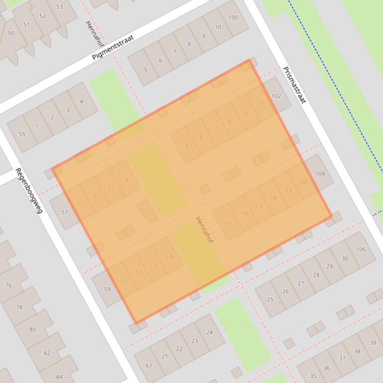 Kaart van postcodegebied 1339HB.